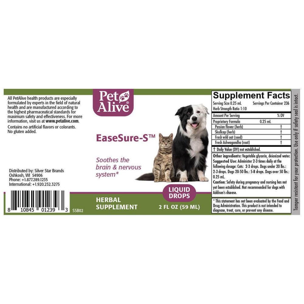 PetAlive EaseSure-S, calma ante estímulos cotidianos y ruidos estresantes.