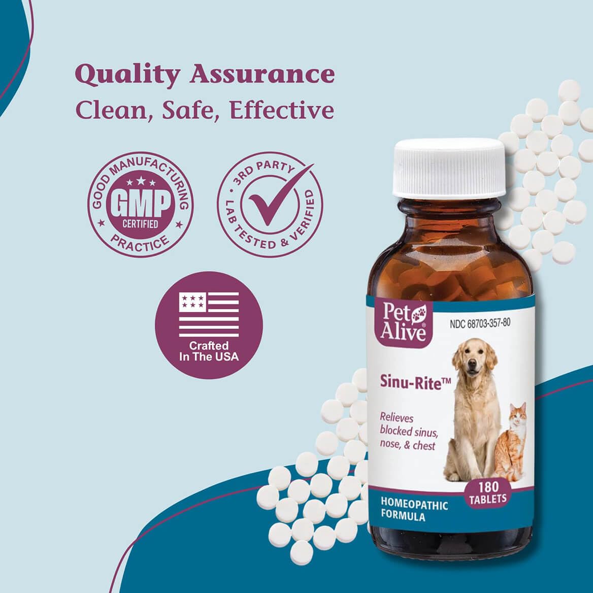Uso en comida de mascotas con PetAlive Sinu-Rite, práctica diaria