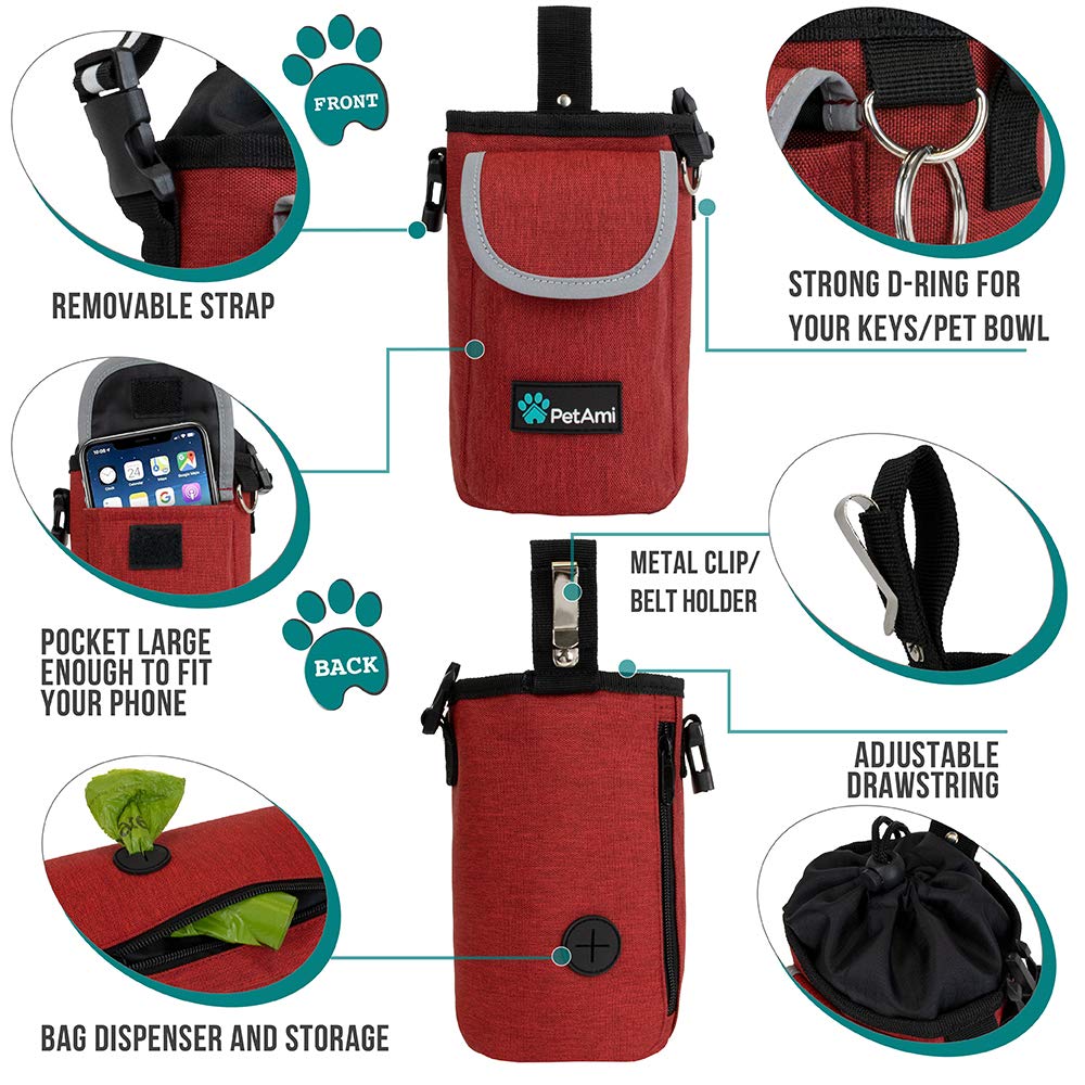 PetAmi bolsa de entrenamiento con tres formas de llevar comodidad