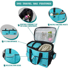 PetAmi bolsillos internos para organizar comida, juguetes y accesorios.
