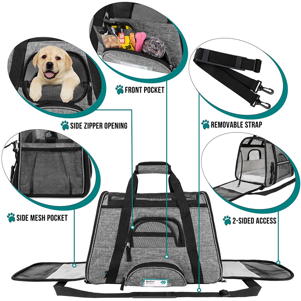 PetAmi Carrier con acceso lateral doble para entrada y salida rápidas.