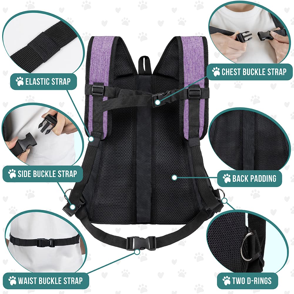 PetAmi Correas de hombro ajustables y acolchado para mayor confort.