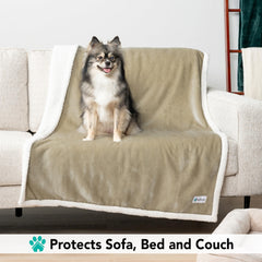 PetAmi manta para perros reversible y suave para noches de sueño.