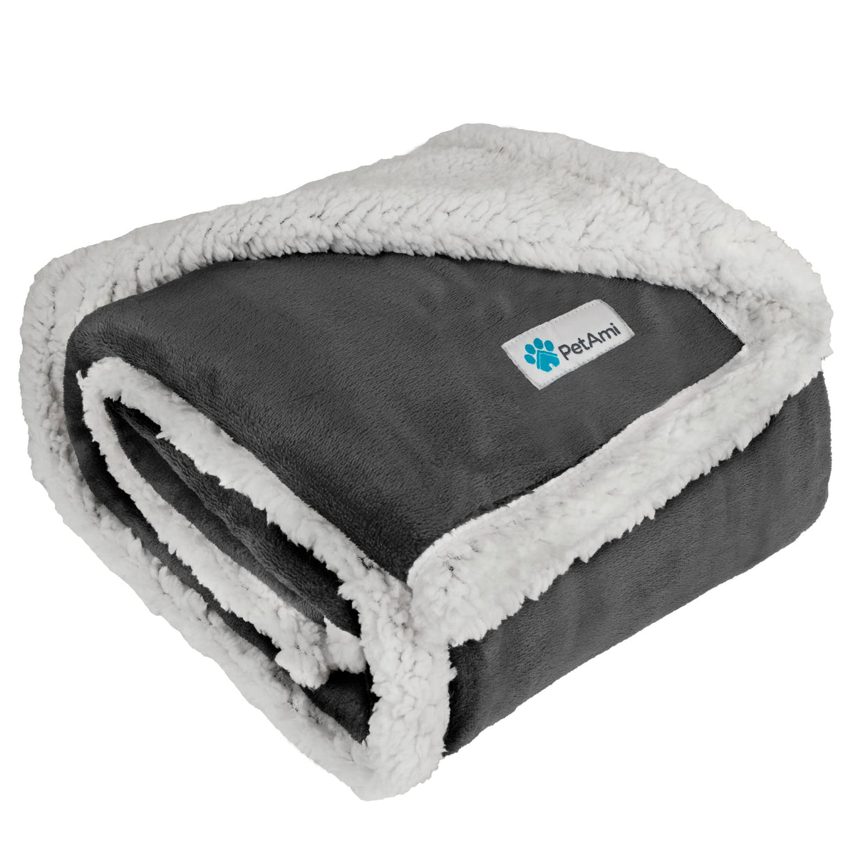 PetAmi manta perro sherpa reversible, tacto suave para acurrucarse.