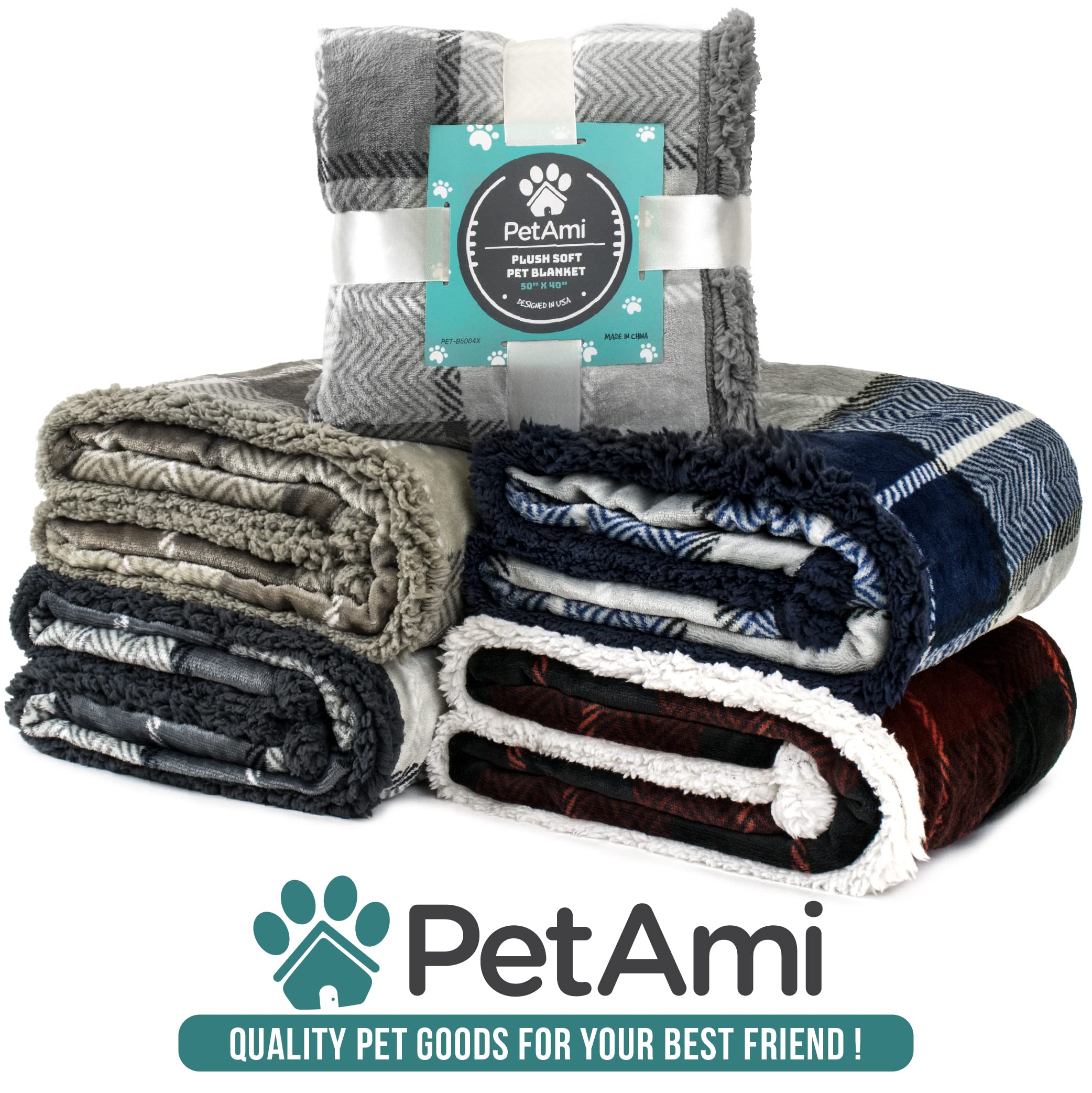 Textura sedosa de la manta PetAmi, tacto suave para tu mascota