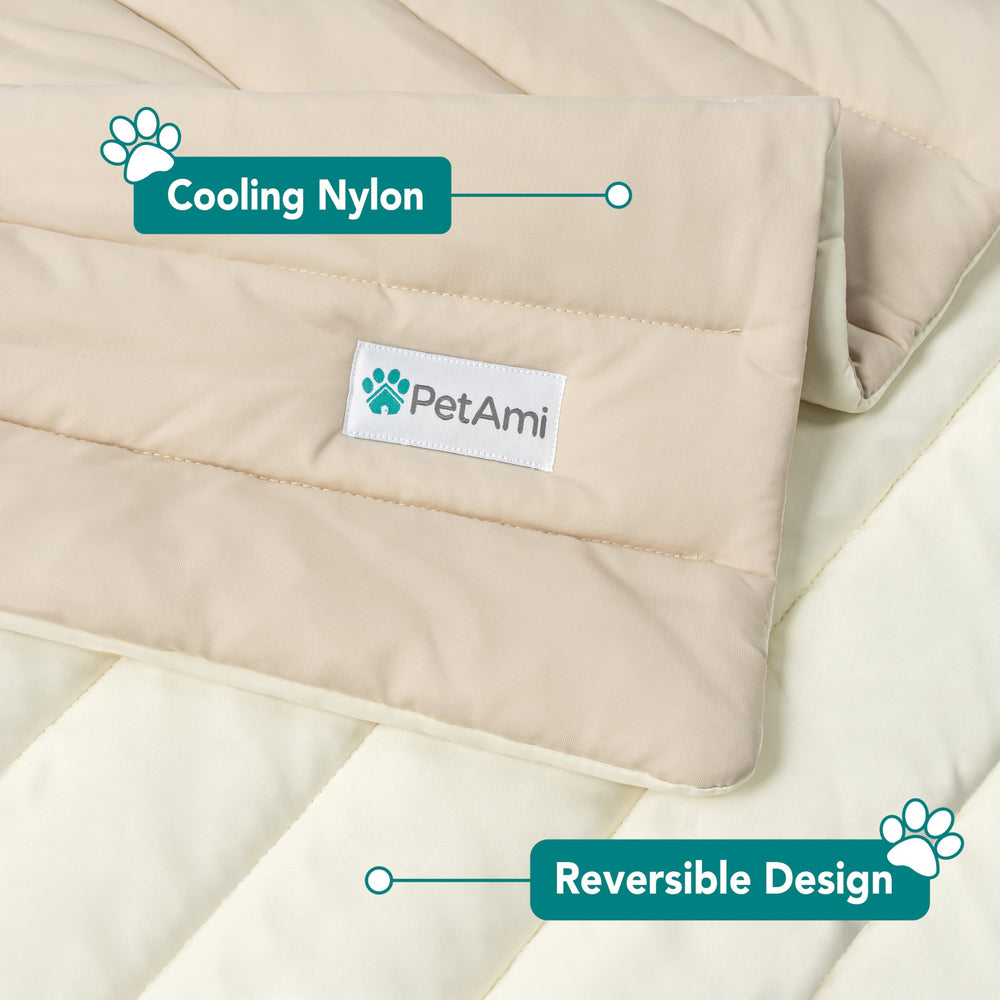 PetAmi manta reversible nylon y felpa, enfriamiento cómodo en ambos lados.