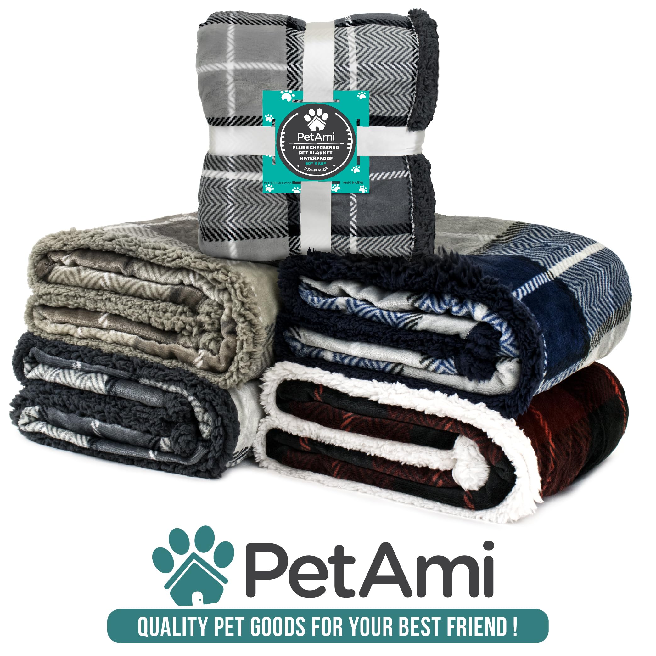 PetAmi manta 80x60 para perros medianos a XL, uso versátil