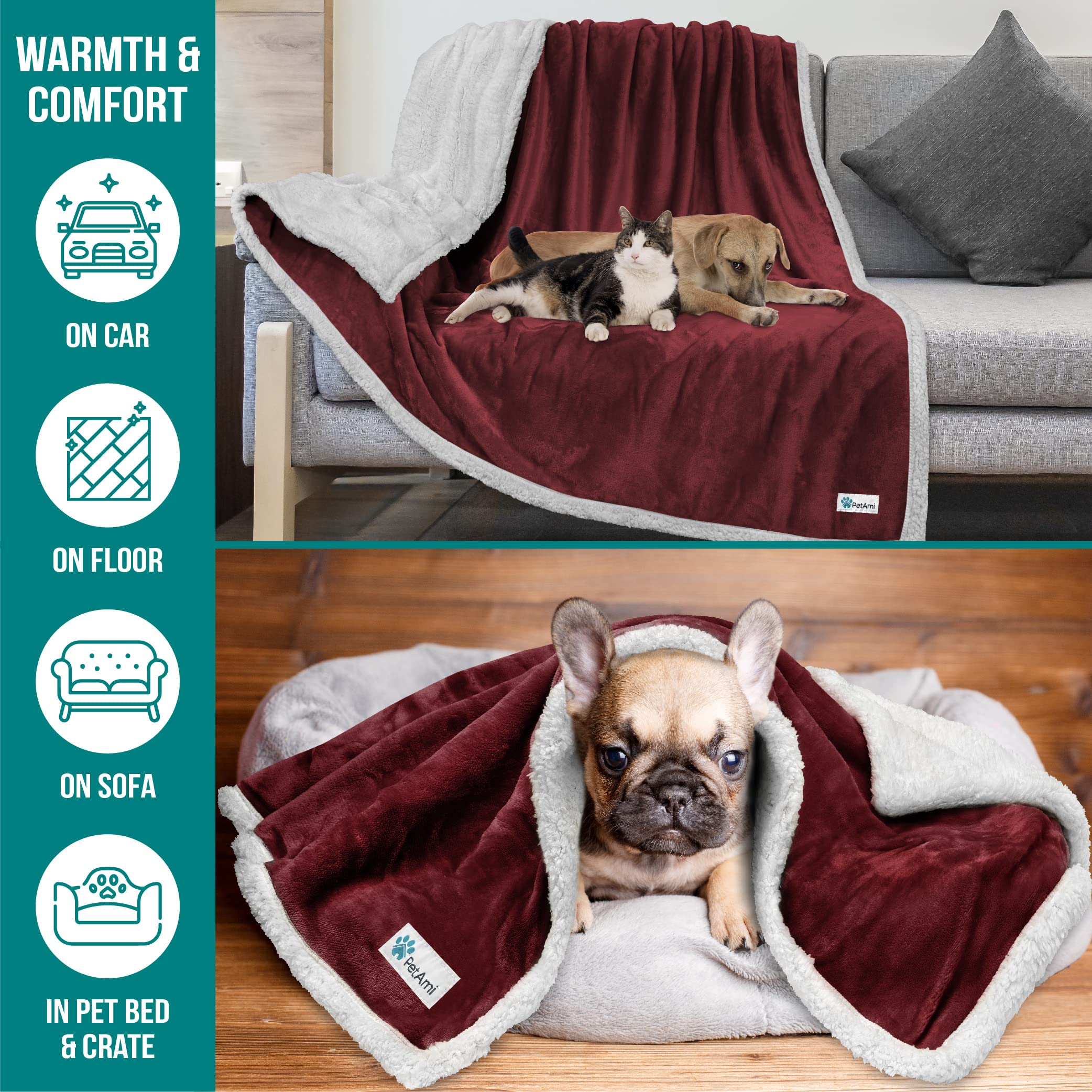 Manta PetAmi para coche, ideal para viajes y comodidad de mascotas