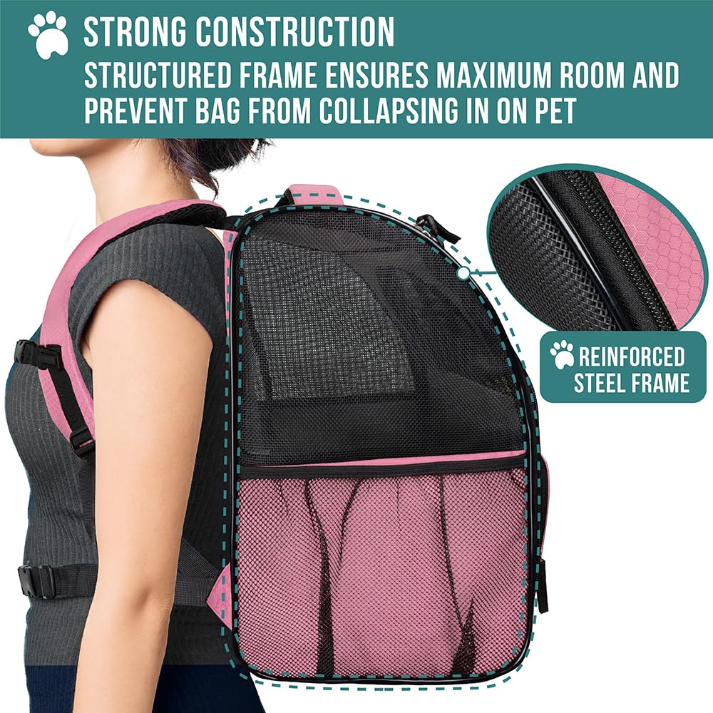 PetAmi Mochila duradera en 600D para uso diario con mascotas
