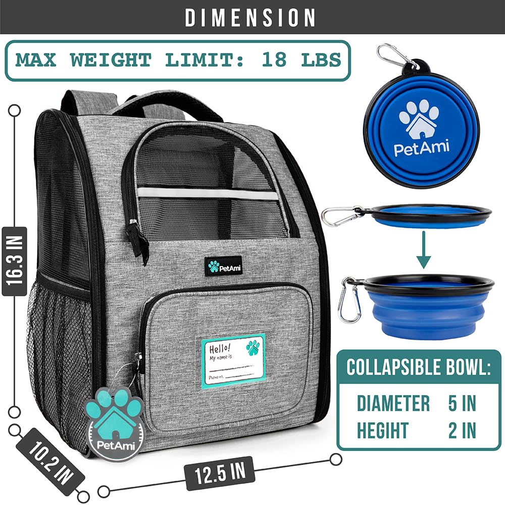 PetAmi portabebes para perros y gatos con entrada lateral doble