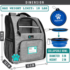 PetAmi portabebes para perros y gatos con entrada lateral doble