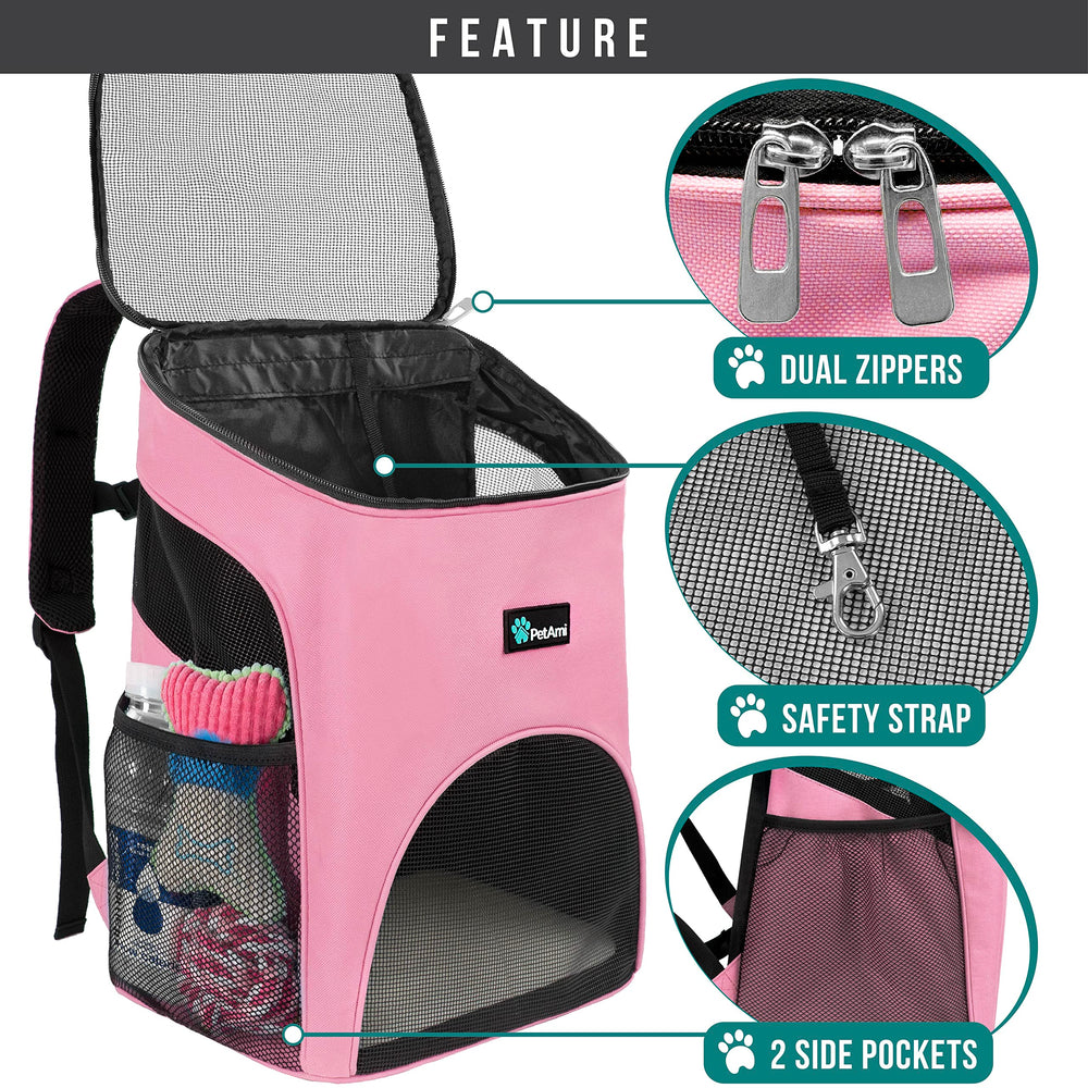 PetAmi mochila aprobada para aerolíneas para viajar con tu mascota.