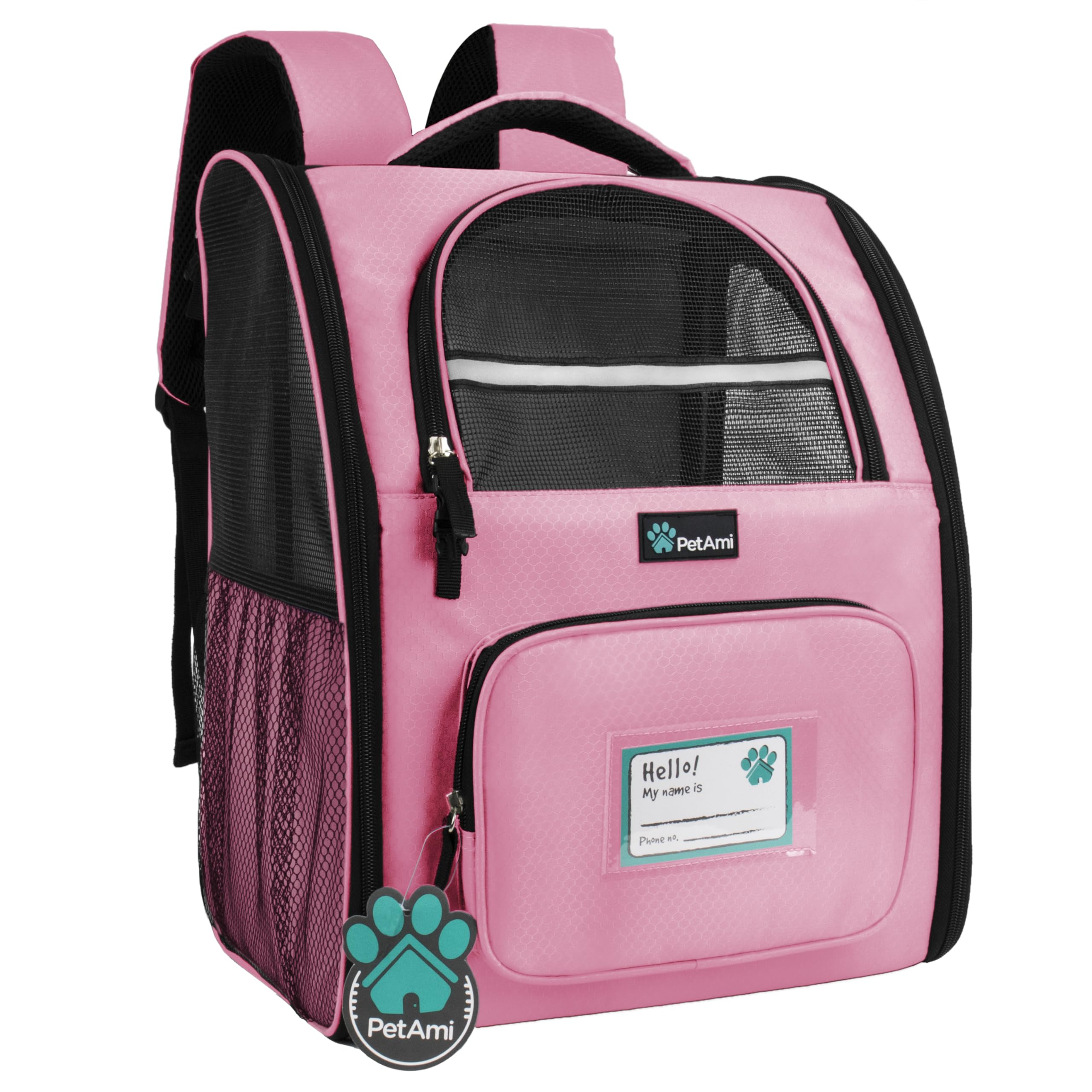 PetAmi Mochila transportadora con espacio amplio para mascota durante caminatas