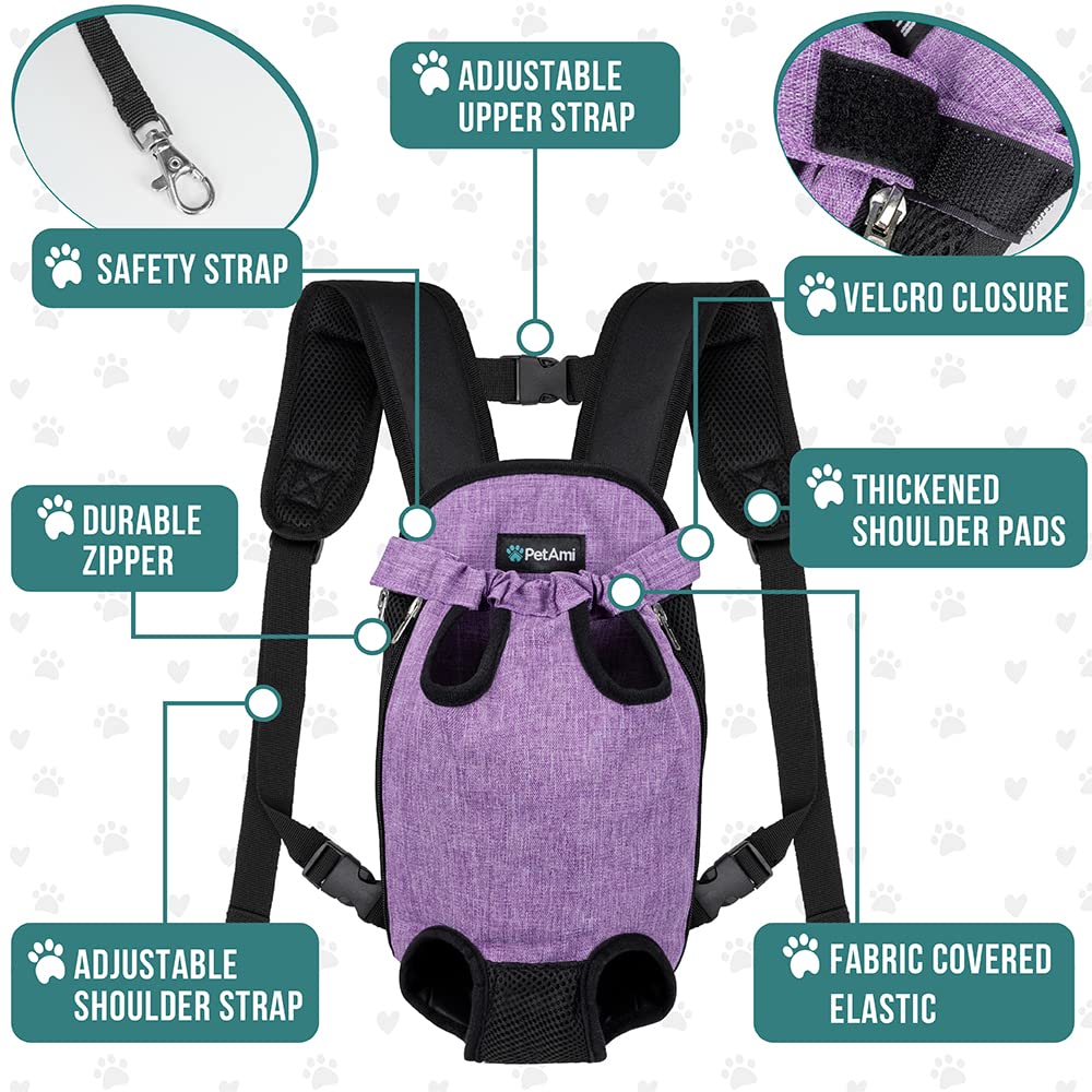 PetAmi Mochila Portabebés: malla ventilada para mayor flujo de aire.