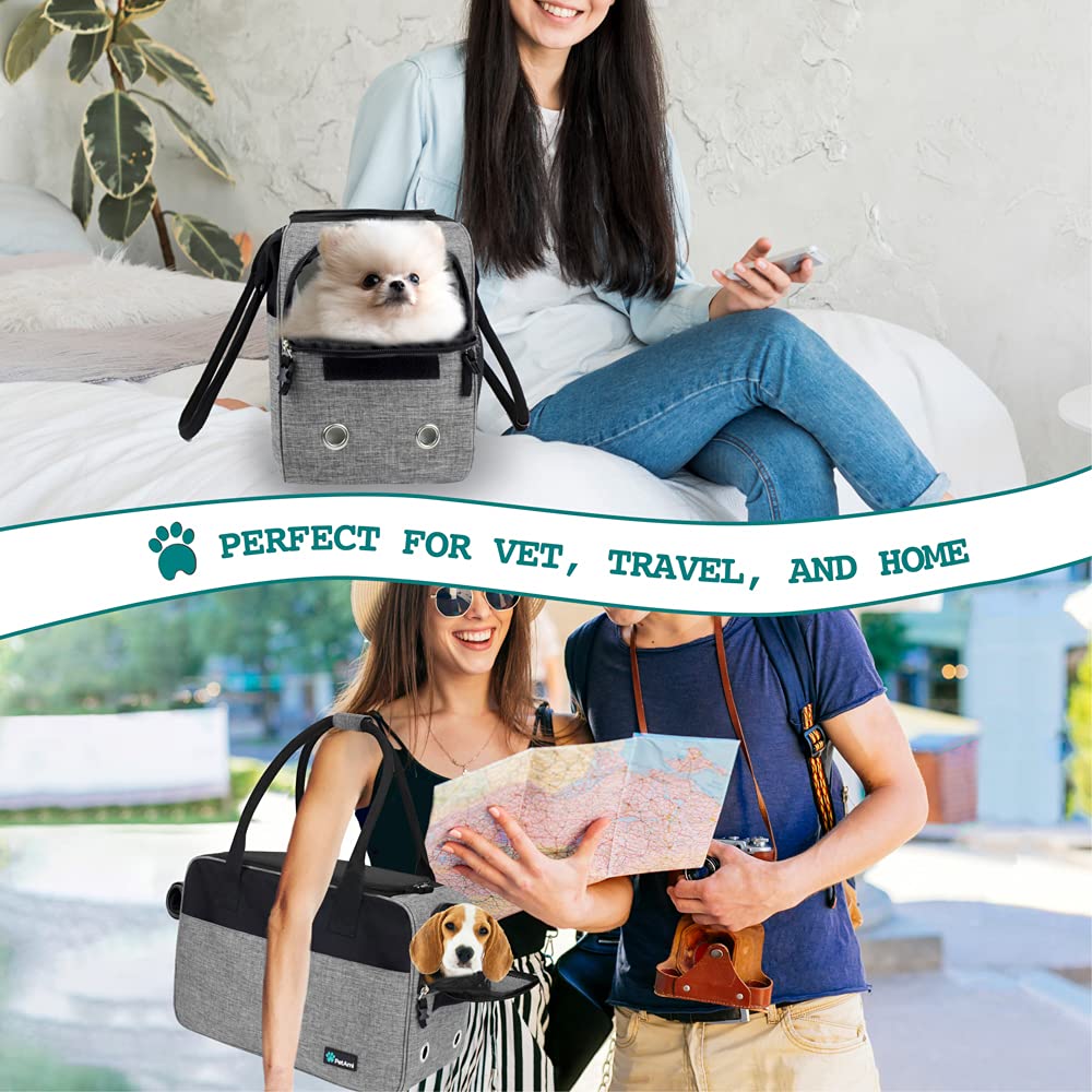 PetAmi Portador para perros pequeños cuenco de silicona plegable incluido
