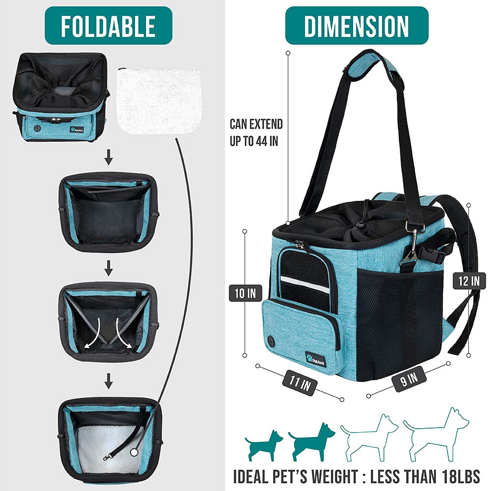 PetAmi portamascota bici mochila ajustable, comodidad durante el paseo