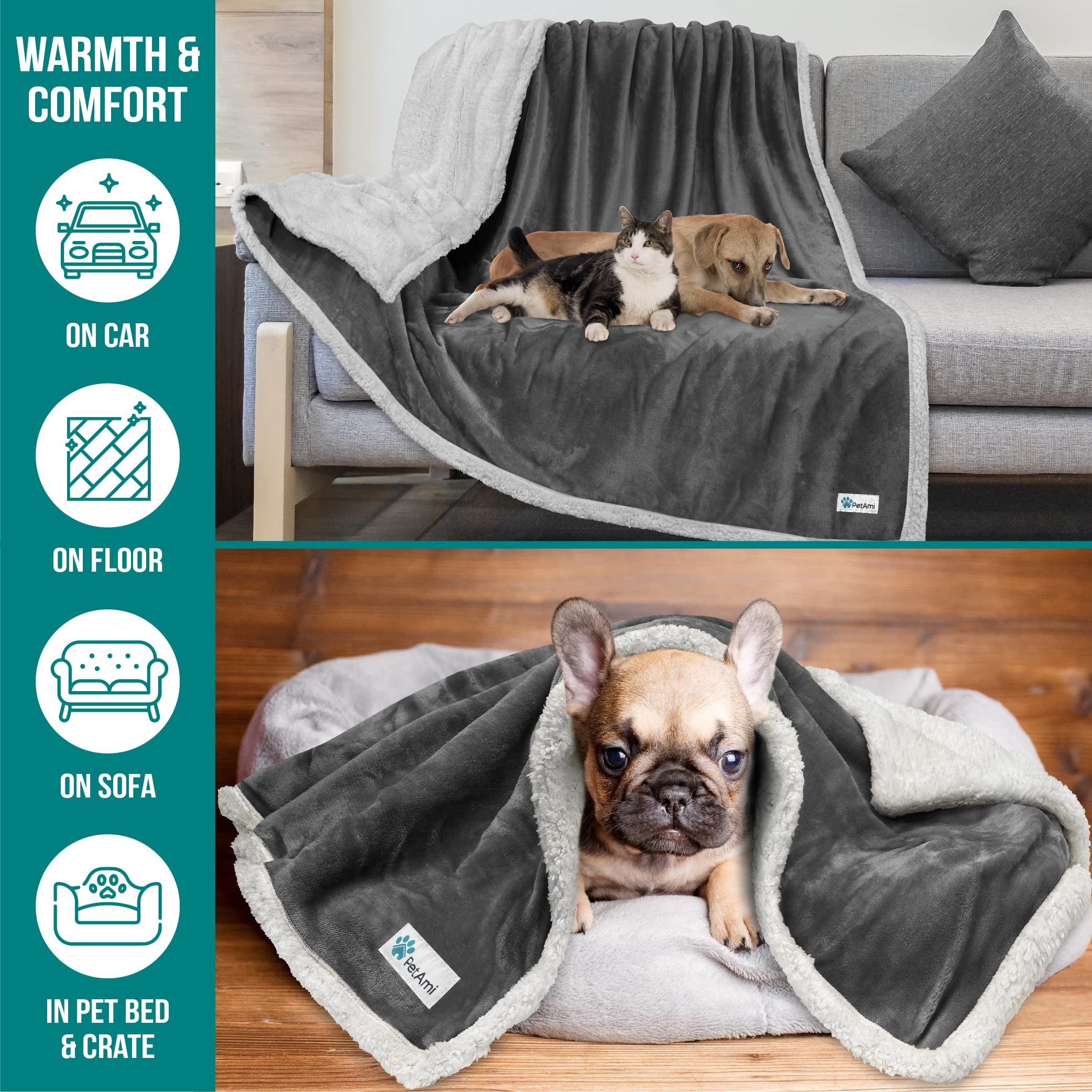 PetAmi manta tallas variadas para perros y gatos.