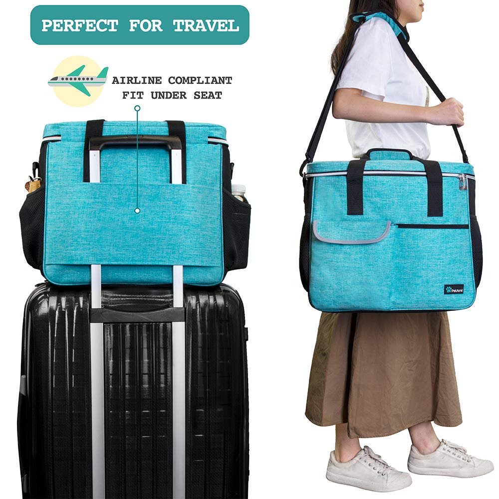 PetAmi tapa ajustable para separar compartimentos y facilitar acceso durante el viaje.
