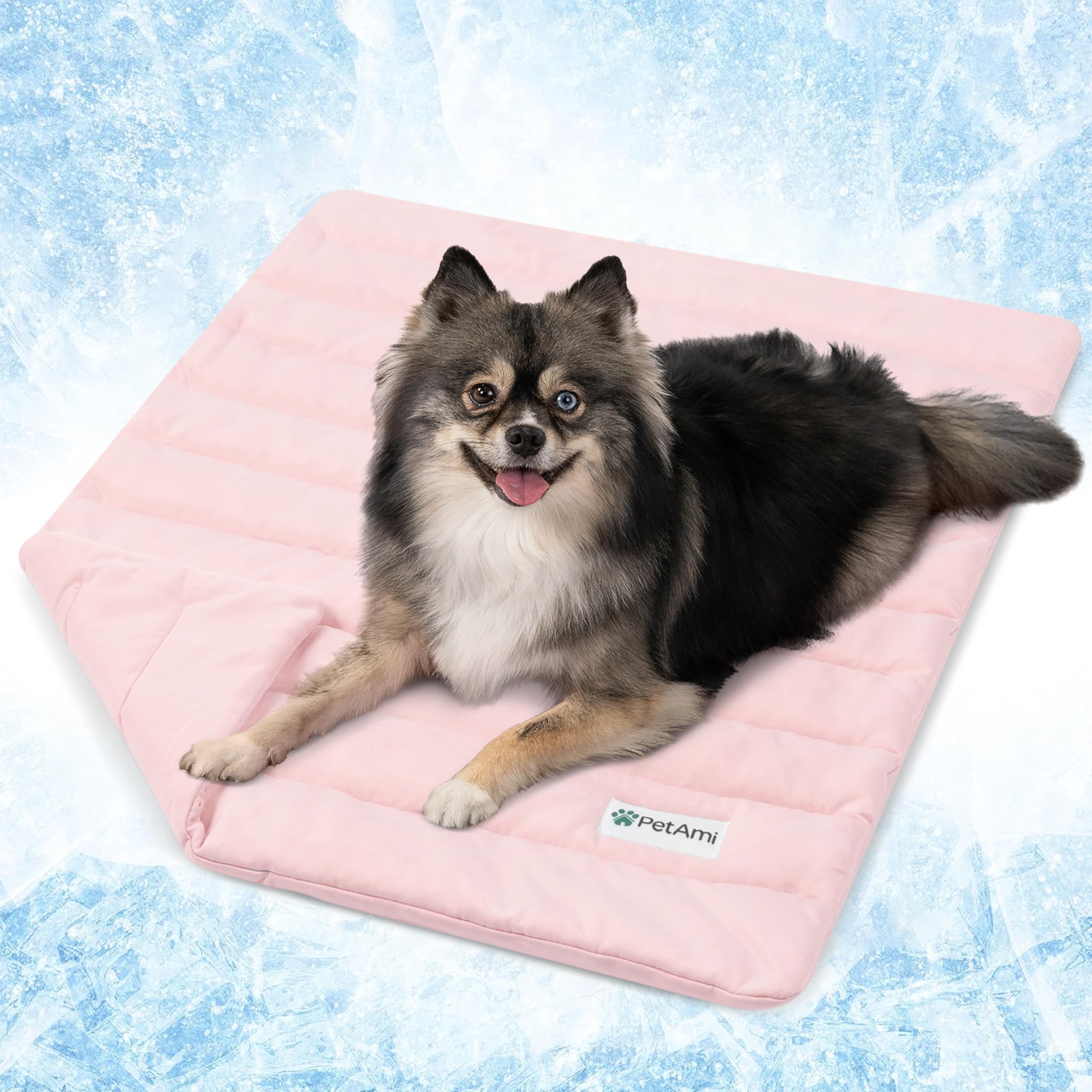 PetAmi tapete enfriamiento para perro rosa 24x32 mantiene a tu mascota fresca