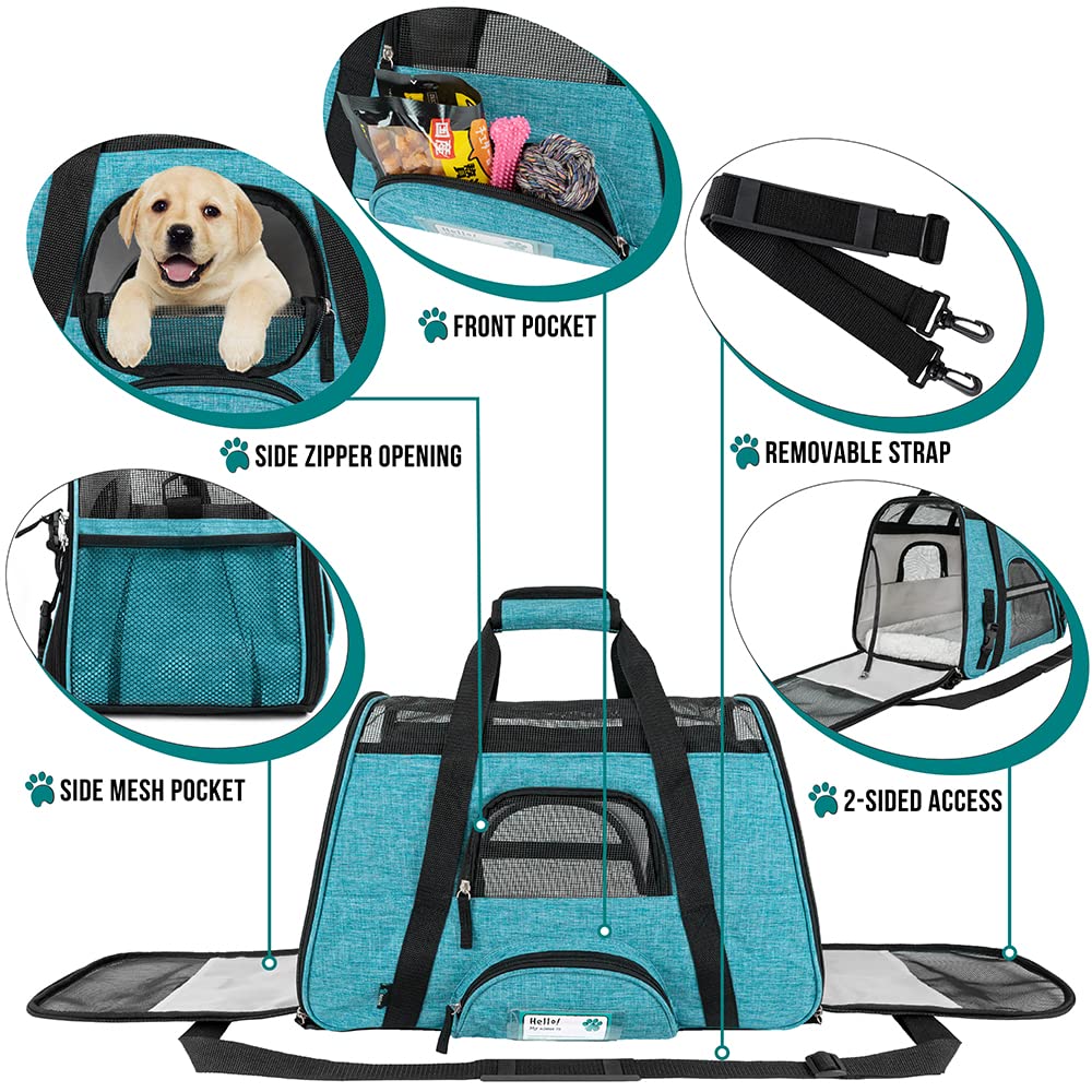 PetAmi transportín apto para aerolíneas con entrada lateral fácil