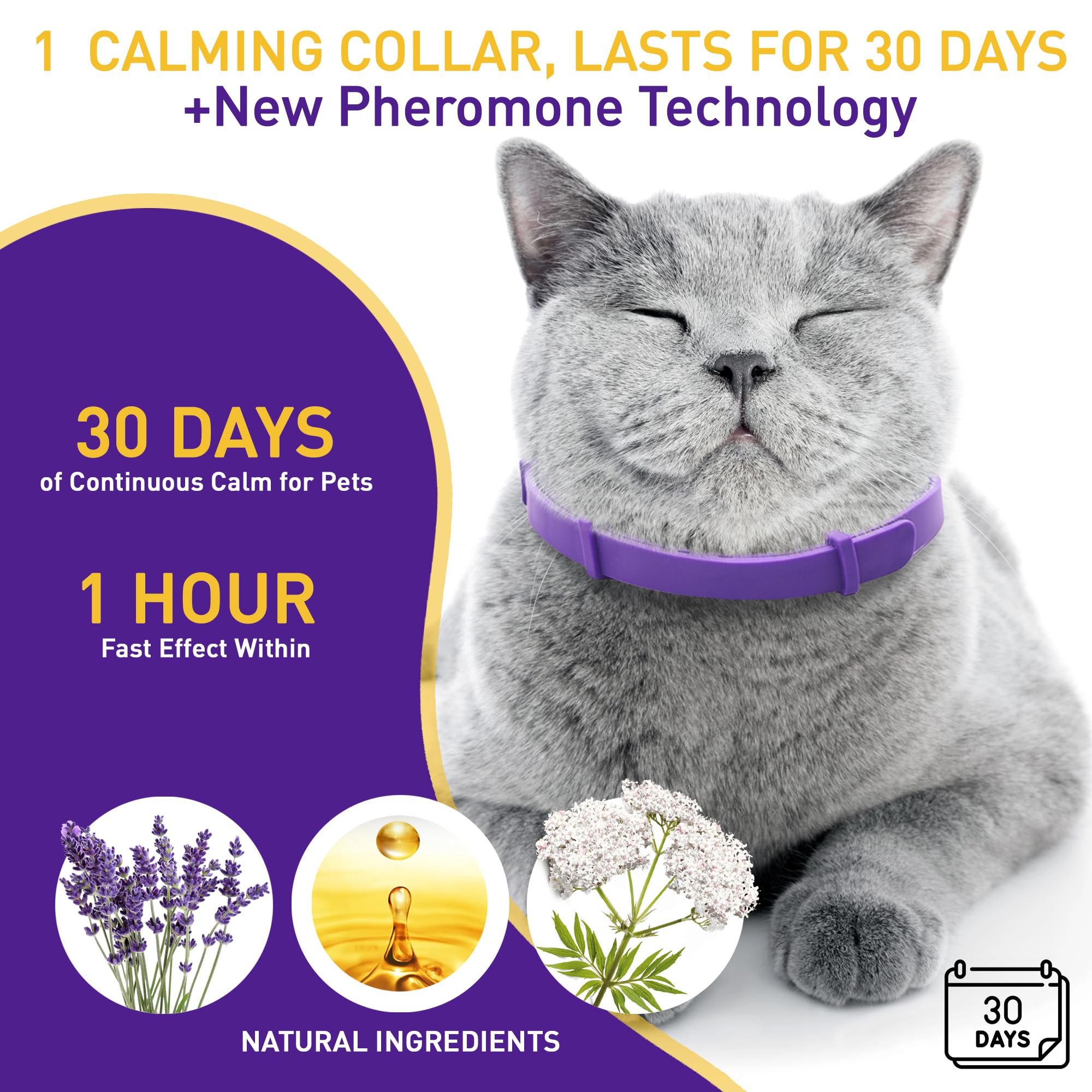 PetAtlas collar calmante para gatos duración de hasta 30 días