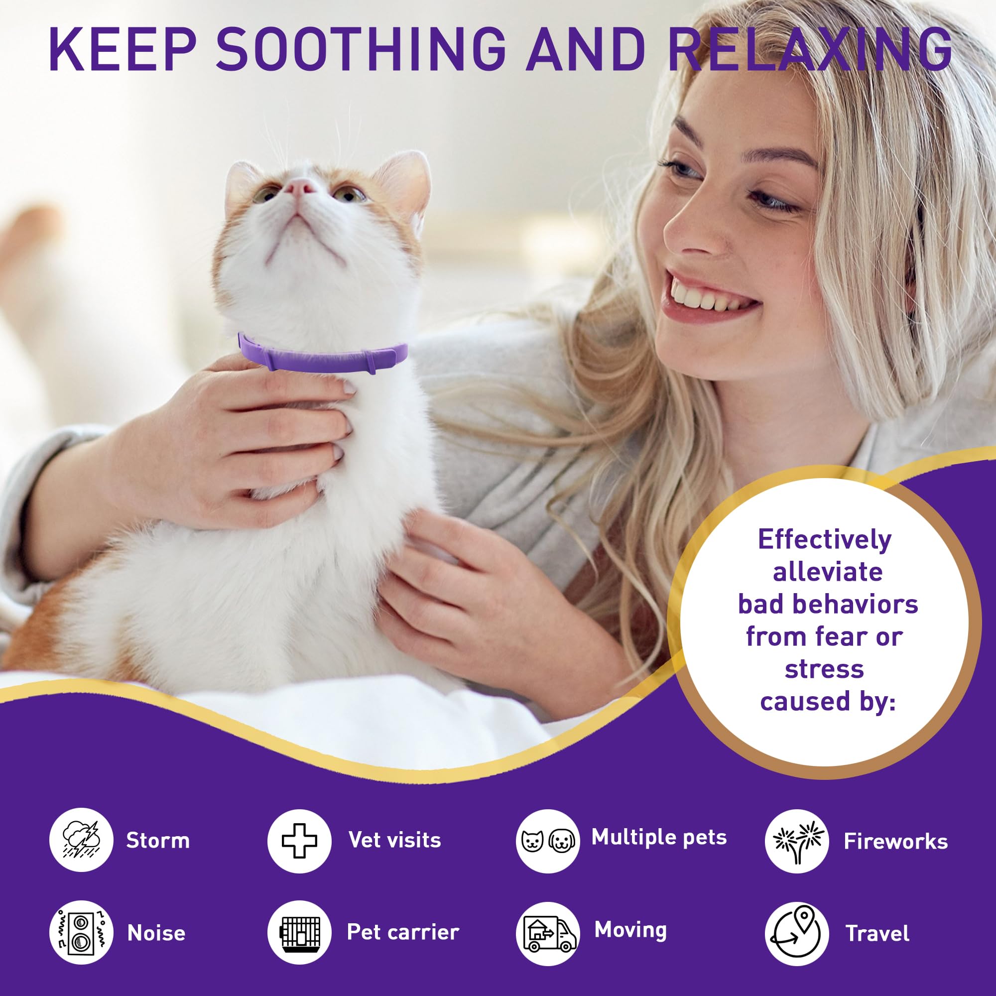 PetAtlas collar calmante para gatos con ingredientes naturales seguros