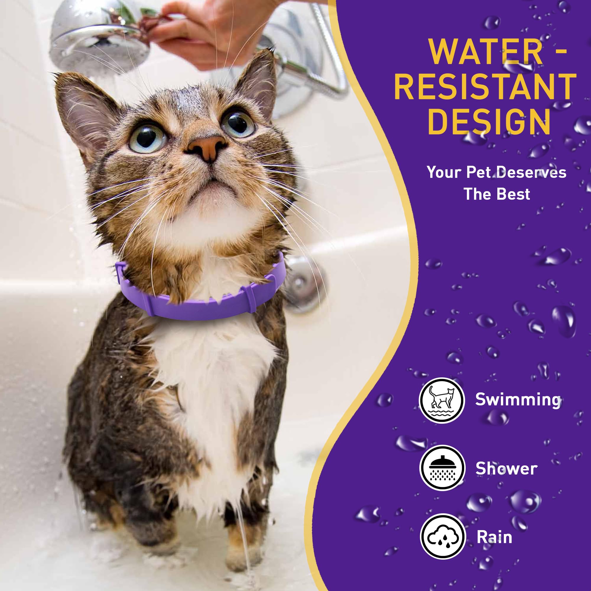 PetAtlas collar calmante para gatos resistente al agua para uso diario