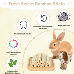 Petawi bastones bambú dulces para cobaya: fibra y masticación segura.