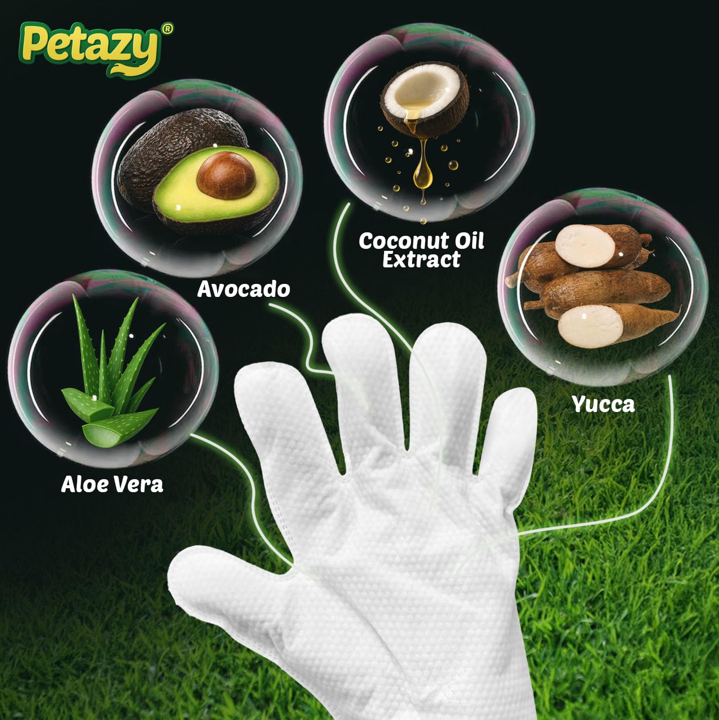 Fórmula con aloe vera y coco de Petazy para piel suave y cuidado gentil.