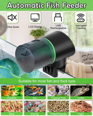 Petbank alimentador automático para tortugas, montaje en borde para ausencias.