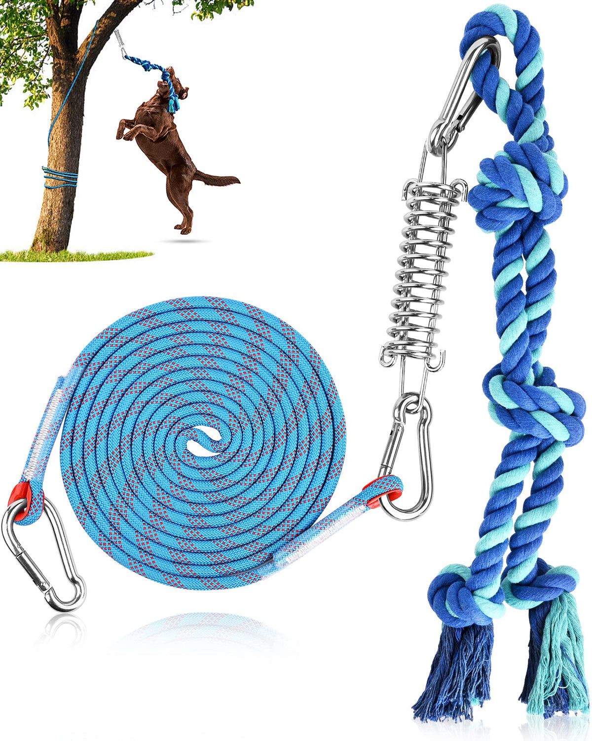 Petbobi Bungee Toy: cuerda nylon resistente para juego al aire libre y ejercicio