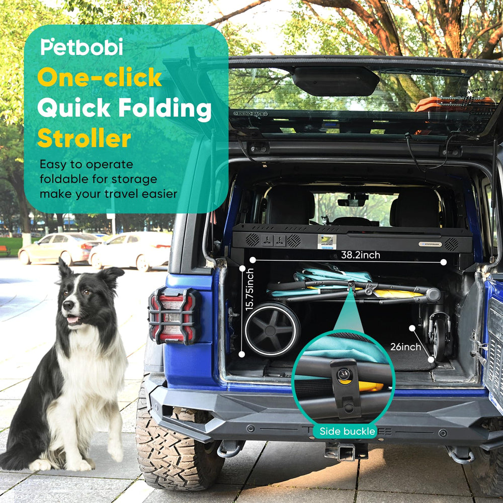 Petbobi: cabina amplia para perros de hasta 80 libras.