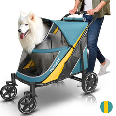 Petbobi: entrada frontal dual para facilitar la entrada de perros mayores.