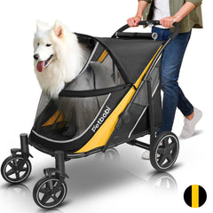 Petbobi carrito de perros con dos entradas facilita acceso desde ambos lados.