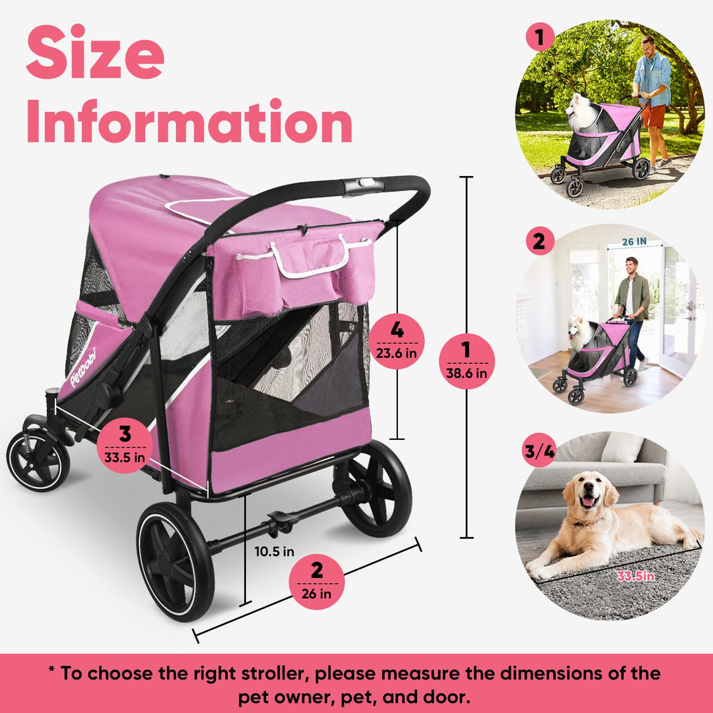 Petbobi Coche: entrada dual para mascotas mayores con acceso cómodo.