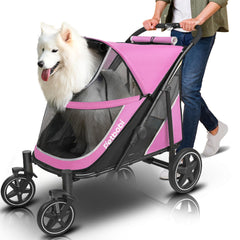 Petbobi Coche para perros grandes: plegado rápido para viajar ligero.