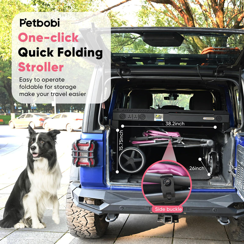 Petbobi Coche: tapizado resistente 600D Oxford para uso diario.