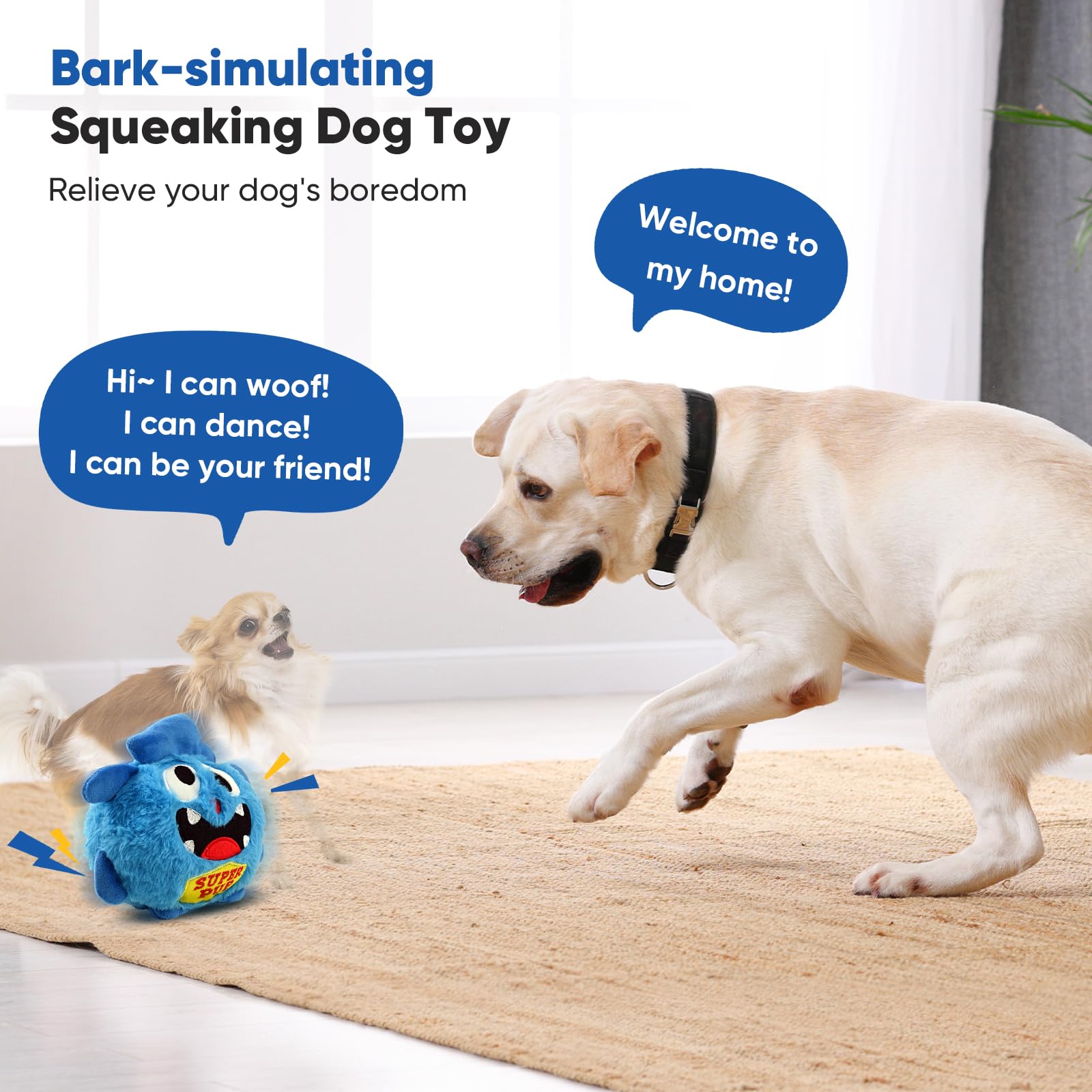 Petbobi monstruo de peluche con funda lavable, ideal para juego seguro