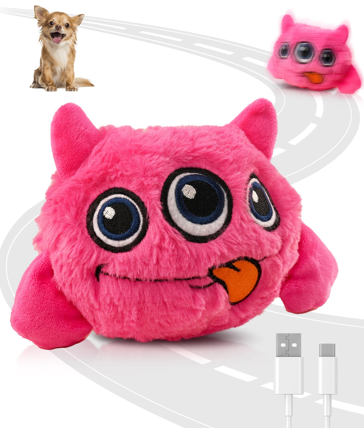 Petbobi: pelota interactiva para perros con carga USB para juego dinámico