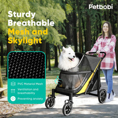 Petbobi ruedas delanteras de 8 pulgadas con giro de 360 grados.