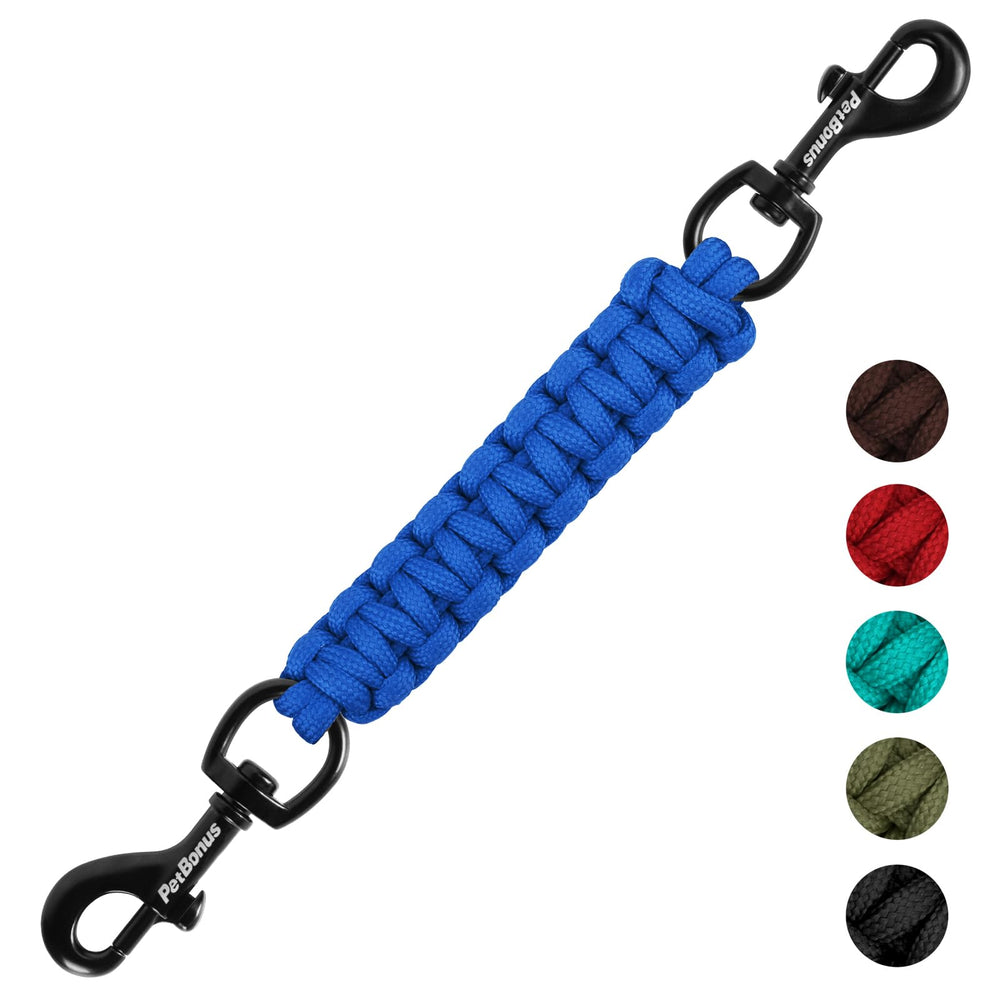 PetBonus clip de seguridad para collar de perro azul, ideal para paseos seguros