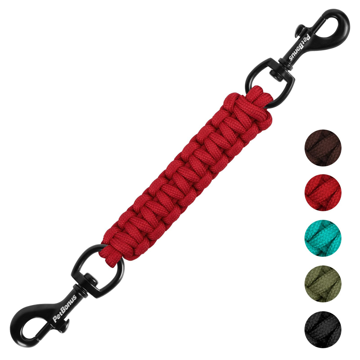 PetBonus collar safety clip rojo, mayor seguridad durante paseos.