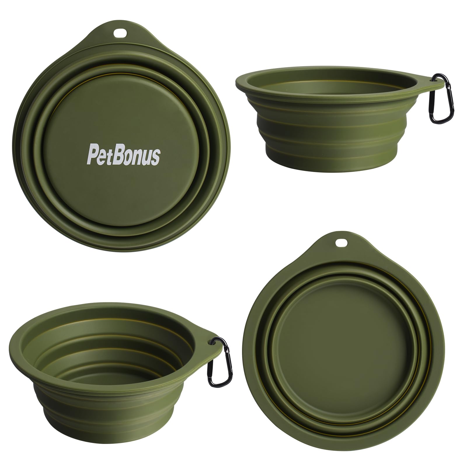 PetBonus cuenco plegable para perro en azul, compacto y fácil de limpiar
