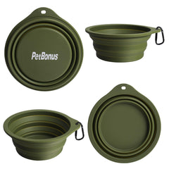 PetBonus cuenco plegable para perro en azul, compacto y fácil de limpiar