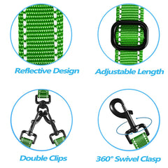 PetBonus doble correa nylon resistente con ajuste sencillo para dos perros.