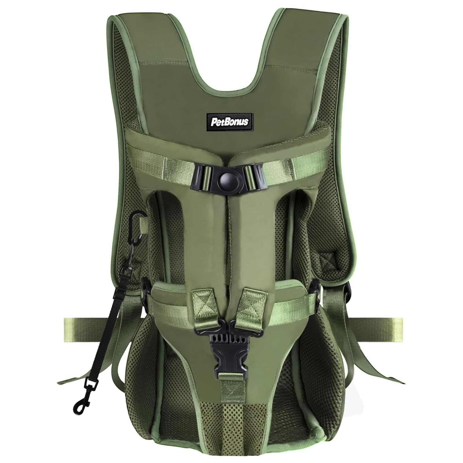PetBonus Mochila portador perro delantera para paseos activos y cómodo contacto visual.