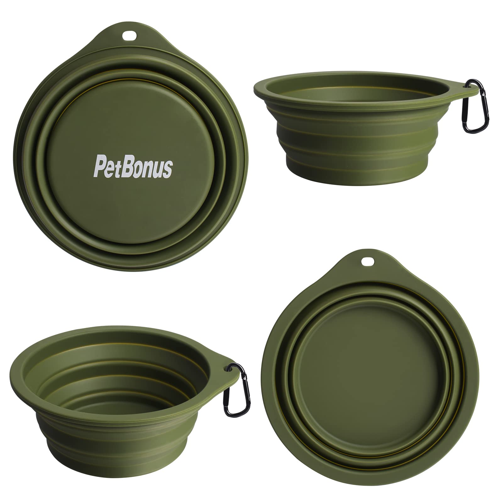 PetBonus tazón colapsable para viaje, ligero y portátil