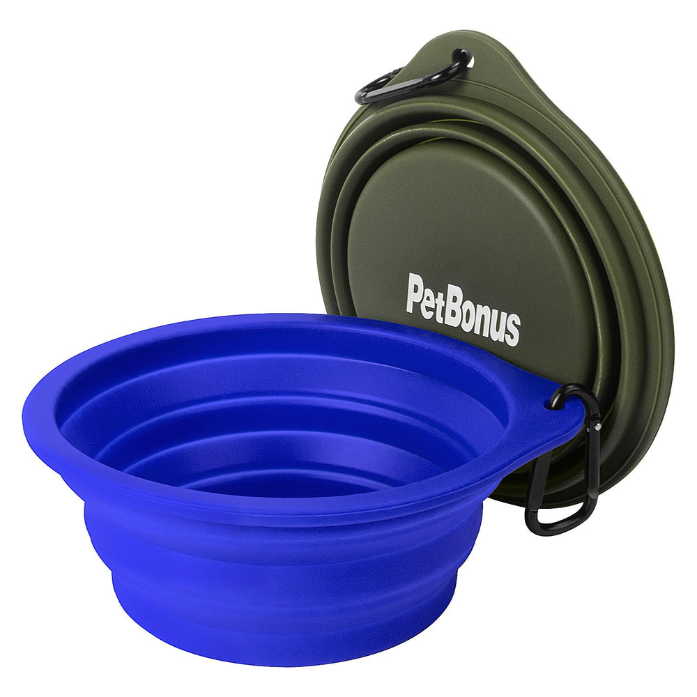 PetBonus tazón colapsable para perros y gatos, ideal para picnic y excursiones.