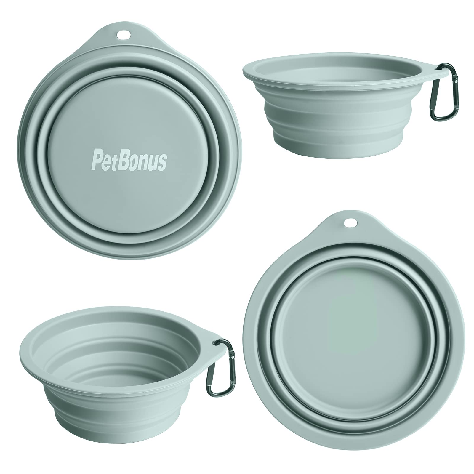 PetBonus tazones de silicona aptos para lavavajillas, limpieza rápida