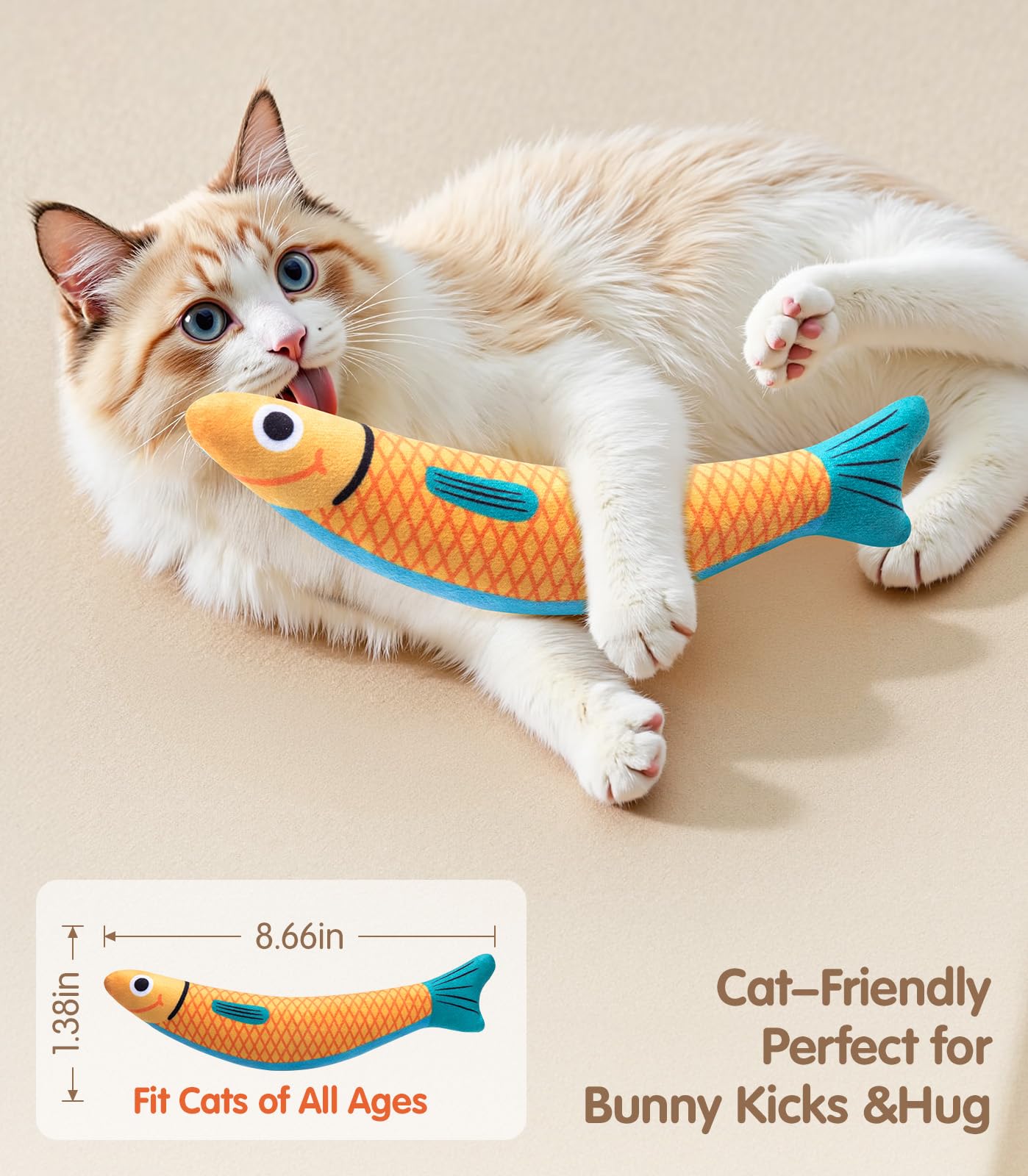 PetBusy pez colorido para abrazar y morder